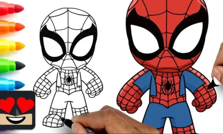 drawing:7barsug8u0w= spider man